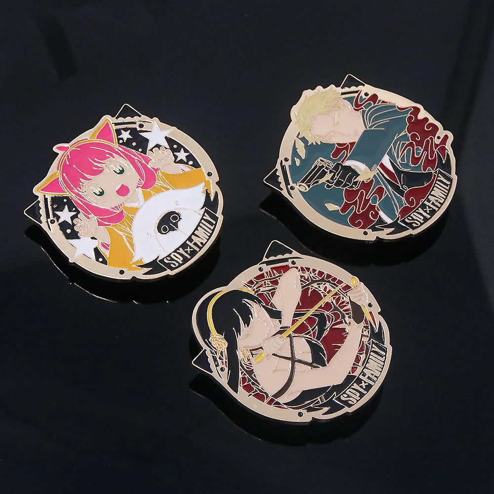 Spy x Family Anya & Yor Forger Enamel Pin Keychain Cosplay Jewelry Accessories 5
