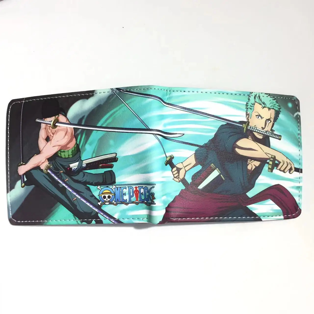 One Piece Anime PU Wallet Zoro Luffy Ace Character Wallet Foldable Portable Multi-Function Card Holder Coin Purse Birthday Gift