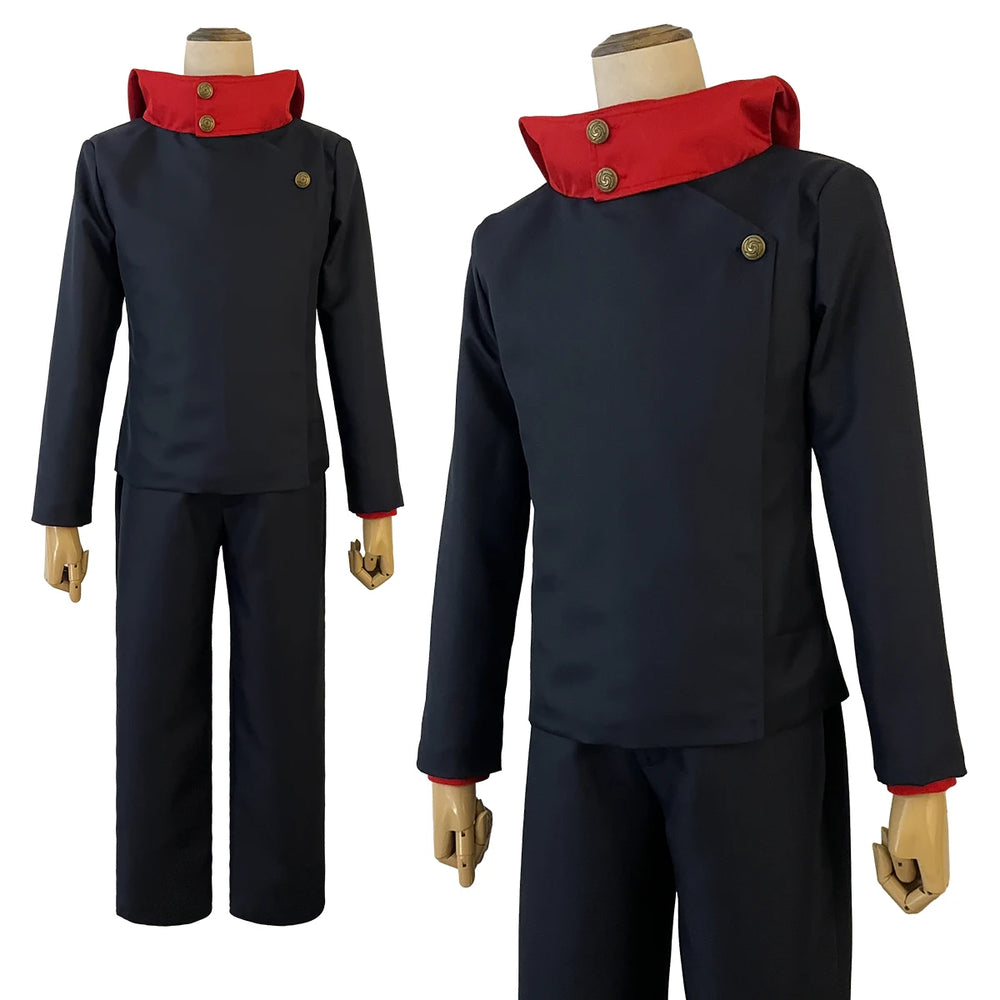 Anime Jujutsu Kaisen Yuji Itadori Cosplay Costume – Uniform & Wig Set