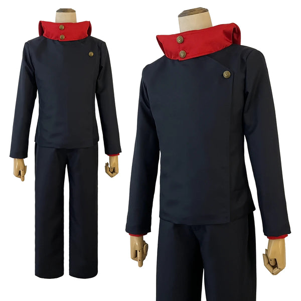 Anime Jujutsu Kaisen Yuji Itadori Cosplay Costume – Uniform & Wig Set