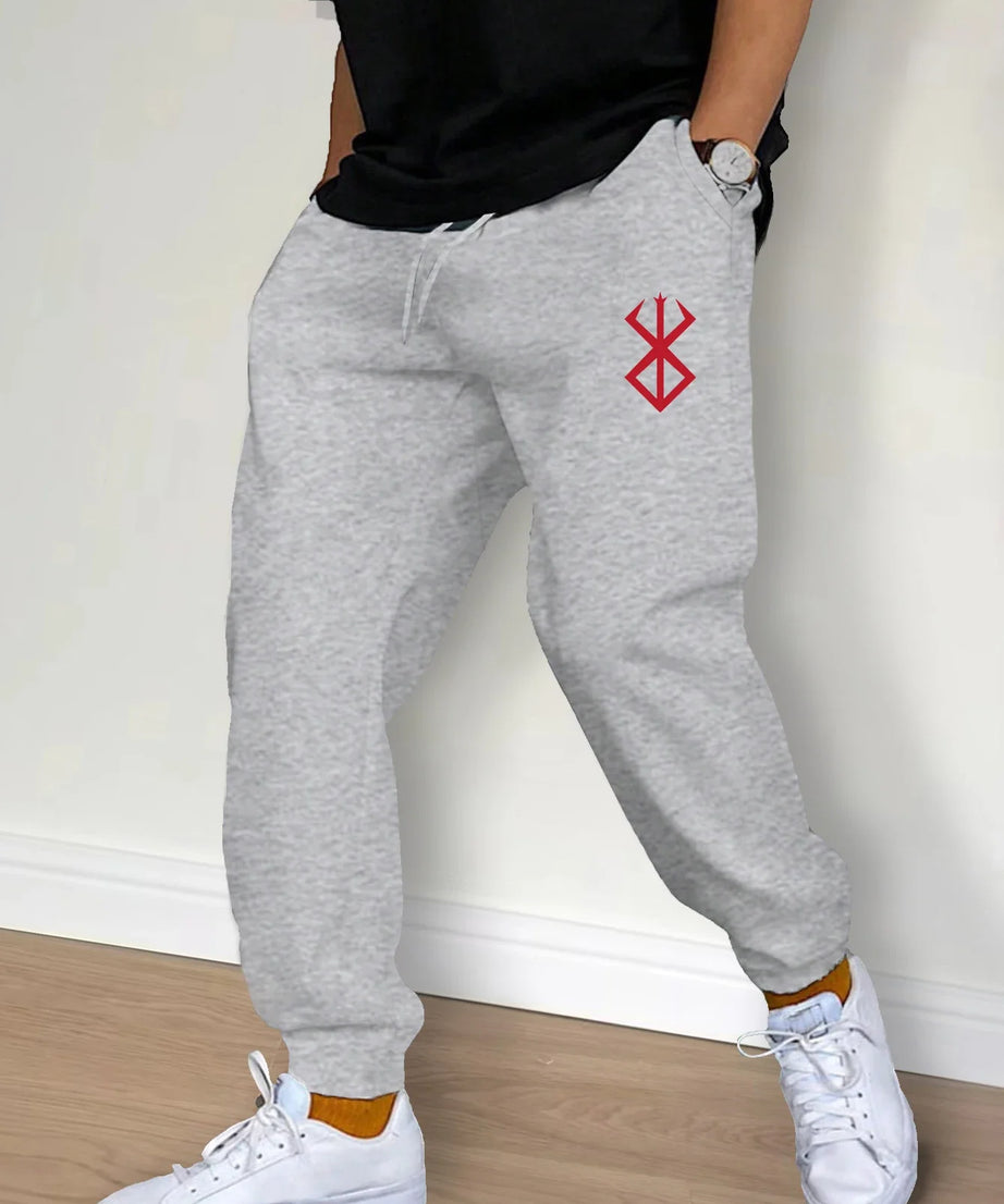 Men's Fashion Pants Spring Autumn Fleece Casual Sweatpants Sports Joggers Workout Gym Fitness Trousers Women Loose Men Clothing