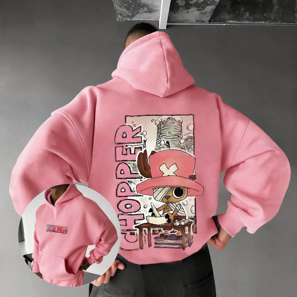 One Piece Chopper Graphic Pullover Hoodie — Oversized