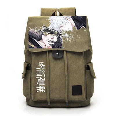 Jujutsu Kaisen Anime Backpack Cosplay Gojo Unisex Students School Bag Large Capacity Bookbag Laptop Travel Rucksack Outdoor Bag
