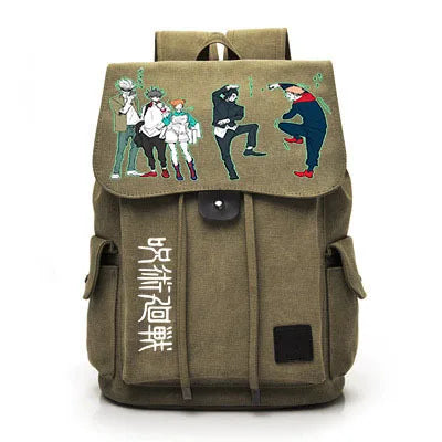 Jujutsu Kaisen Anime Backpack Cosplay Gojo Unisex Students School Bag Large Capacity Bookbag Laptop Travel Rucksack Outdoor Bag