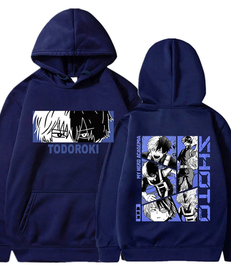 New Fashion Todoroki Shoto Pullover Long Sleeve Sports Hoodie Women Men Anime Sweatshirt Pullover Tops