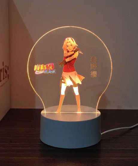 New Animation Naruto anime peripheral light-up stand night light Naruto Sasuke Uchiha Itachi Gaara Kakashi Tsunade holiday gift