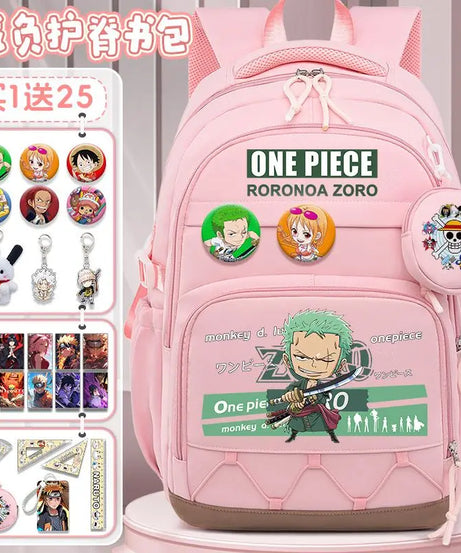 One Piece Luffy Backpack – Large Canvas School & Travel Bag