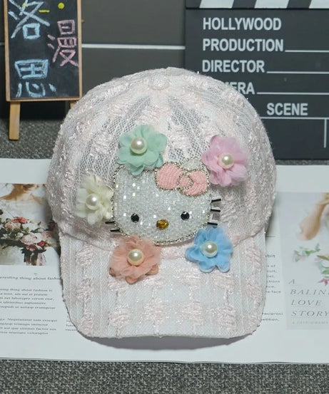Sanrio Peaked Cap Women's New Hello Kitty Age-reducing Sports and Leisure Baseball Cap Sun Protection Versatile Sun Hat