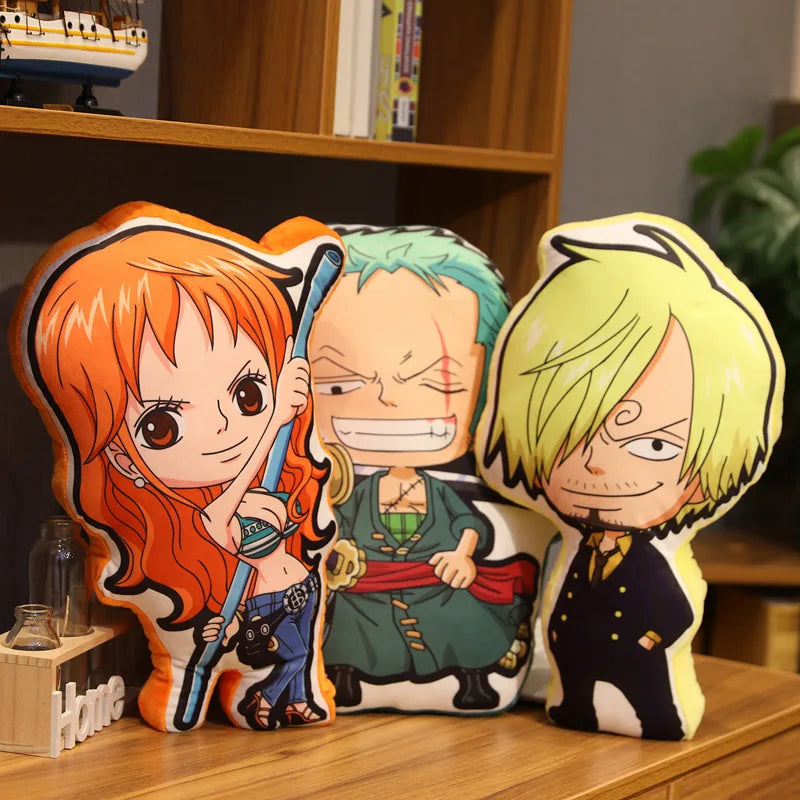 One Piece Pillow Doll Luffy Roronoa Zoro Sanji Chopper Usopp  Anime Peripherals Cushion Pillow Birthday Gift Decorative