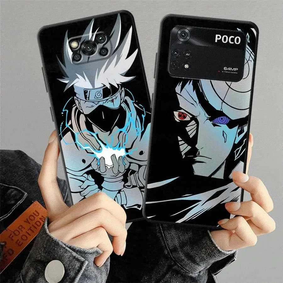 Case for Xiaomi Poco C61 C40 C75 M5 F3 X3 X4 X5 X7 Pro C50 C71 F1 M3 M4 M7 Pro Black Soft Phone Cover Anime Narutos Cool