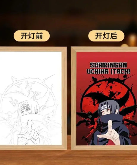 Naruto LED Night Light – Kakashi, Sasuke & Madara Anime Bedroom Lamp Gift