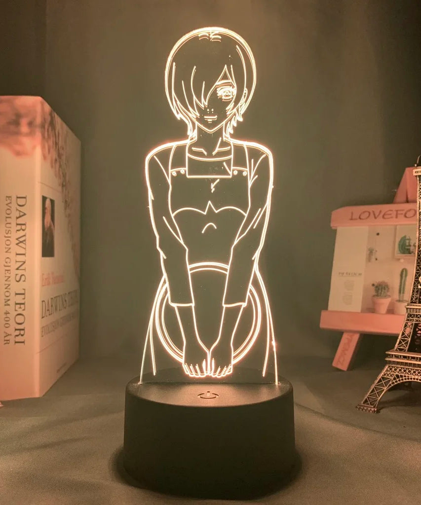 Anime Tokyo Ghoul Glowing Acrylic Stand Ken Kaneki Figure Nightlight for Reading Room Decor Light Gift for Birthday Table Lamp