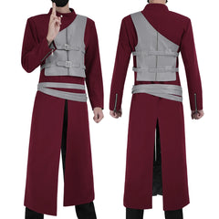 Anime Gaara Cosplay Costume – Long Coat, Vest, Pants & Belt Set