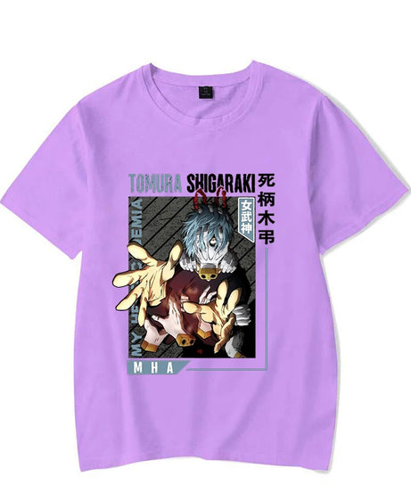 New Shigaraki Tomura Print T Shirts Women Men Casual Round Neck Tees Top Summer Cool Anime Loose Short Sleeve