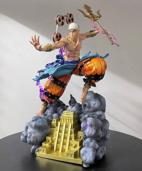 One Piece Jt Enel 28cm Figure Thunder God GK PVC Full Spray Paint Exquisite Statue Anime Model Toy Desktop Deco Collectible Gift