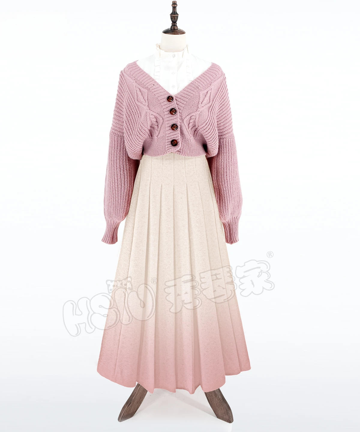 Waguri Kaoruko Cosplay Costume The Fragrant Flower Blooms With Dignity Sweater coat dress set Christmas girl sweet warm uniform