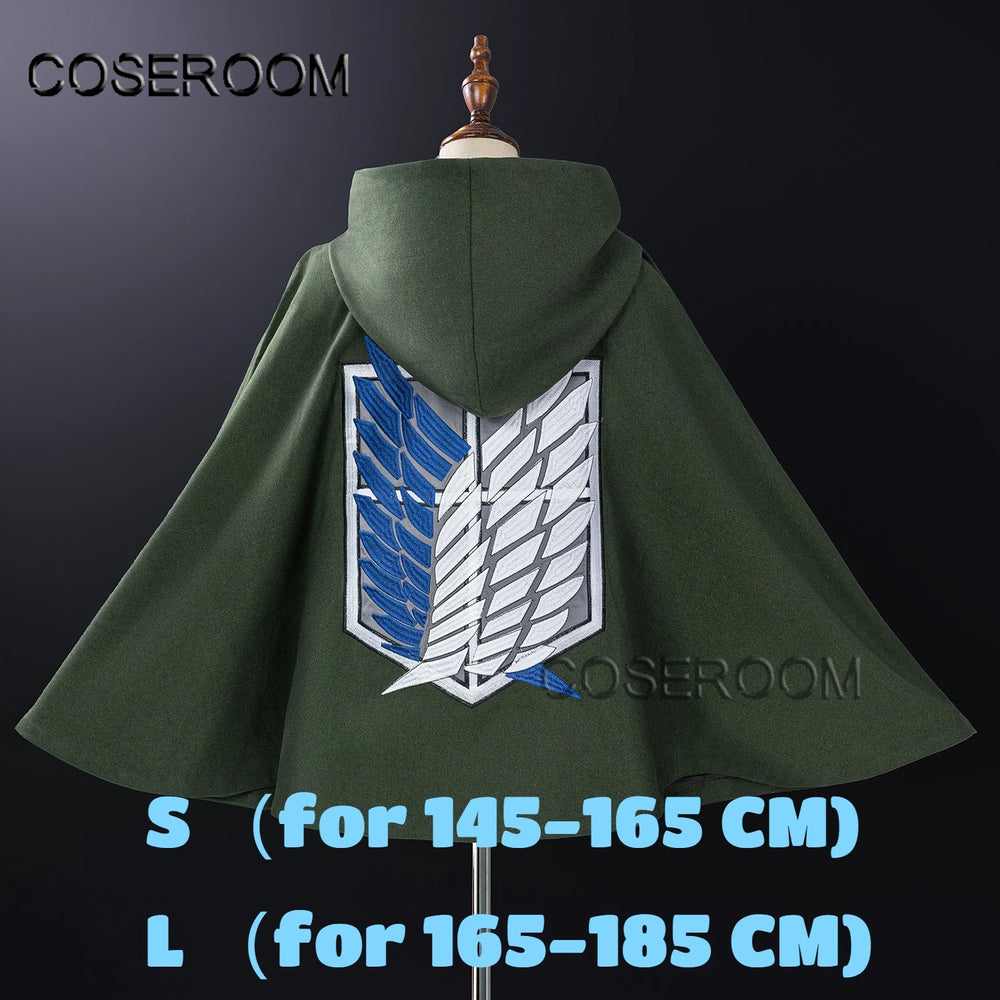 Attack on Titan Survey Corps Dark Green Cloak – Embroidered Cape Costume 2