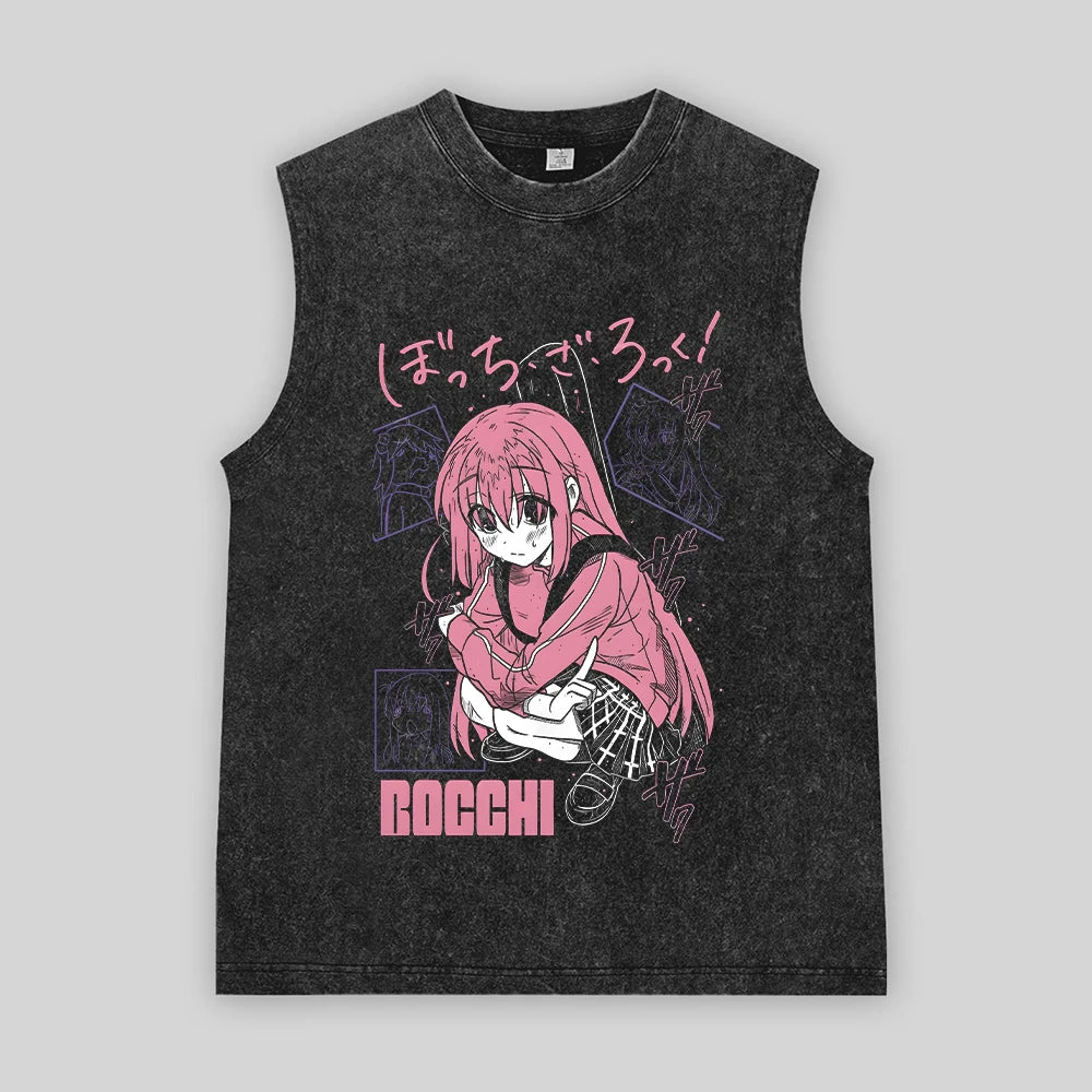 Bocchi the Rock! Oversized Band Vest – Unisex Anime Cotton Tank Top