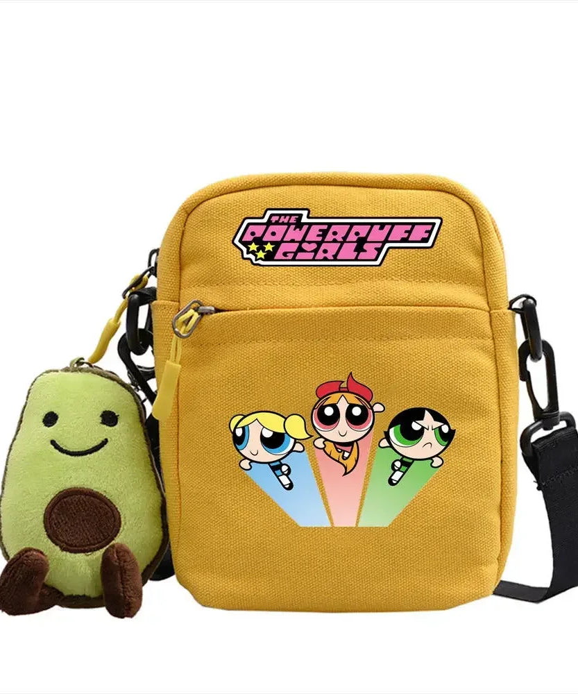 The Powerpuff Girls children's cute student versatile shoulder bag personality casual crossbody bag holiday gift kawaii