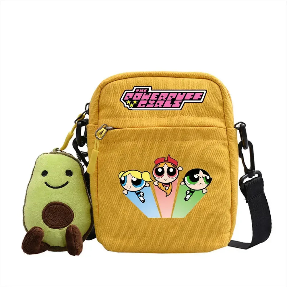 The Powerpuff Girls children's cute student versatile shoulder bag personality casual crossbody bag holiday gift kawaii