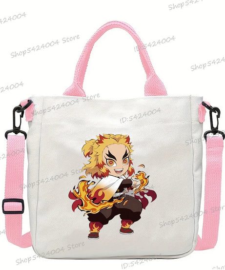 Demon Slayer Crossbody Bag – Rengoku & Tengen Graphic Print Shoulder Bag