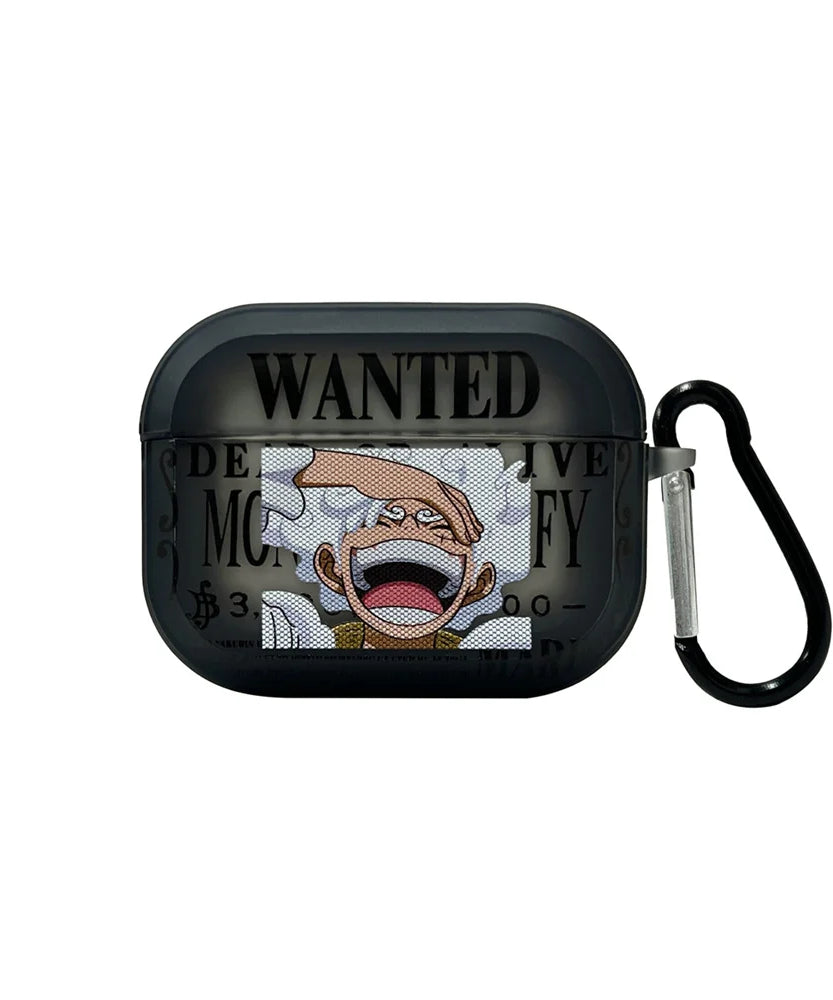 New Anime One Piece Luffy Gear 5th Earphone Case For AirPods 3 3rd 4 Pro Pro2 Headphone Bluetooth Wireless Headset Clear Cover