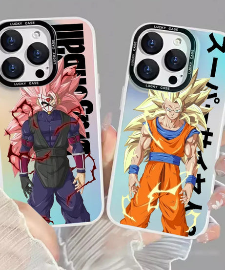 Goku & Gohan Laser Gradient Case – Dragon Ball iPhone 7–15 Pro Max