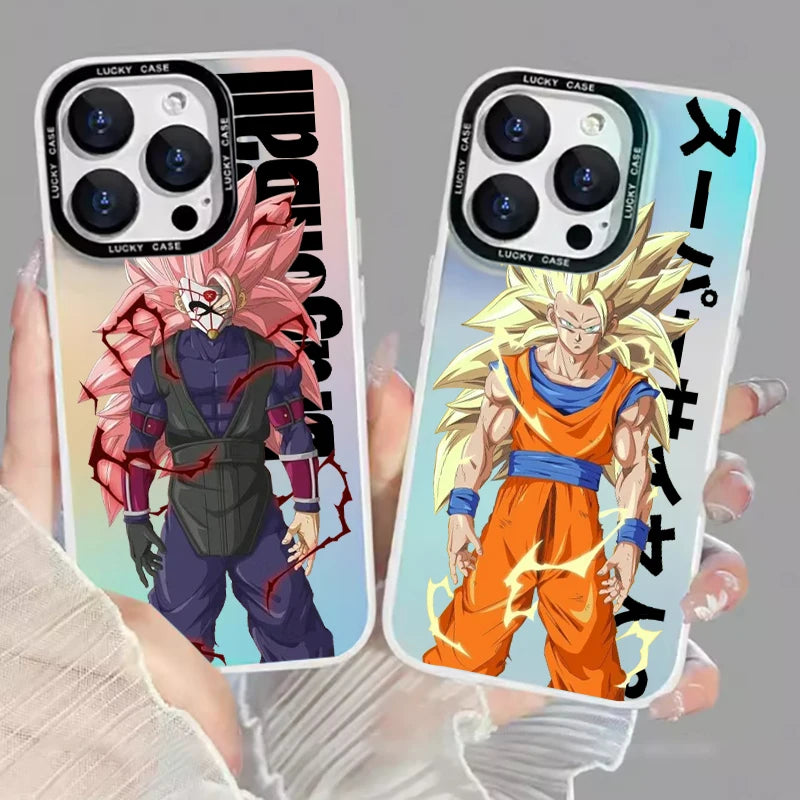 Goku & Gohan Laser Gradient Case – Dragon Ball iPhone 7–15 Pro Max