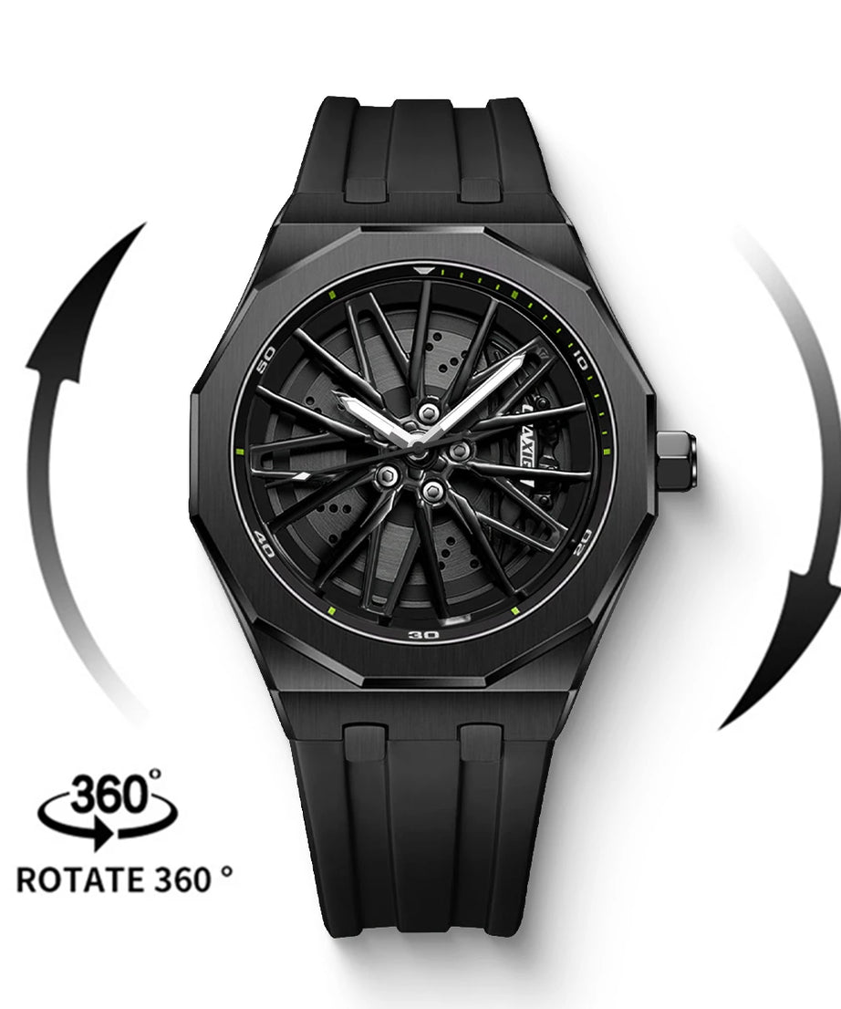 Naruto Anime - Sharingan Rotary Dial Watch – 3D Anime Quartz Waterproof Men’s Luxury Watch