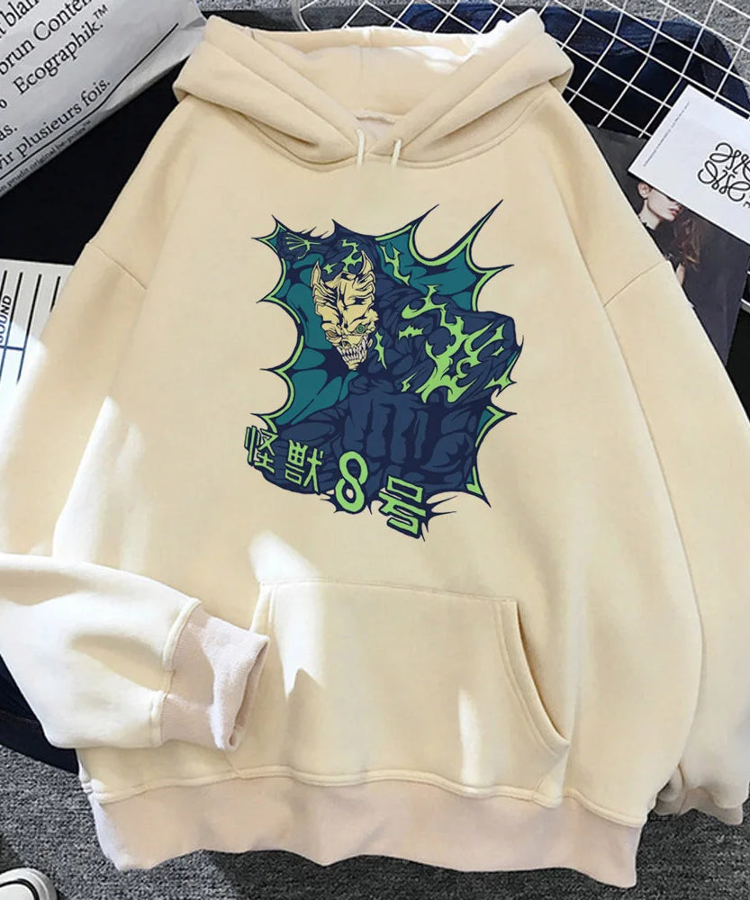 Kaiju No. 8 Hoodie – Y2K Anime Streetwear Pullover