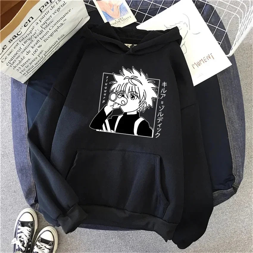 Hunter x Hunter Killua Zoldyck Graphic Hoodie Gothic Harajuku Fleece Pullover 5