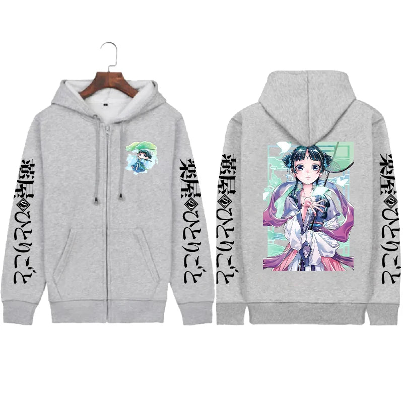 The Apothecary Diaries Maomao Graphic Zip Up Hoodie Unisex Harajuku Streetwear Jacket 6