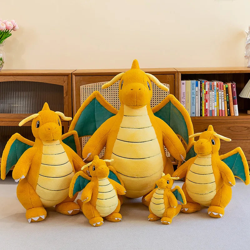 35/85cm Dragonite Pokemon Large Plush Toys Anime Doll Cute Pillow Giant Pokémon Plushie Stuffed Gift for Kids Christmas