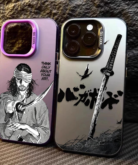 Comics Vagabond Samurai Case for iPhone SE4 16E 16 15 14 13 12 11 Pro Max XS X XR Plus 8 7 SE Plating Matte Cover
