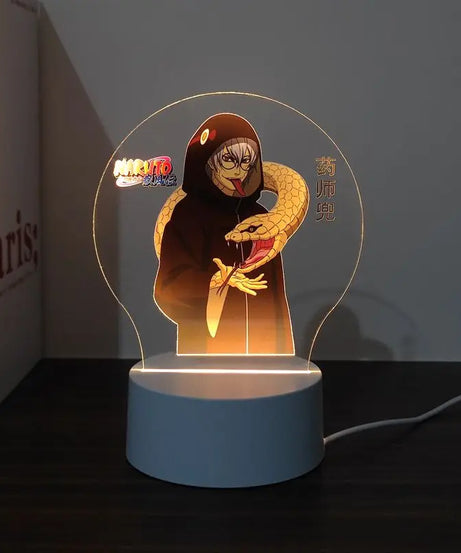 New Animation Naruto anime peripheral light-up stand night light Naruto Sasuke Uchiha Itachi Gaara Kakashi Tsunade holiday gift
