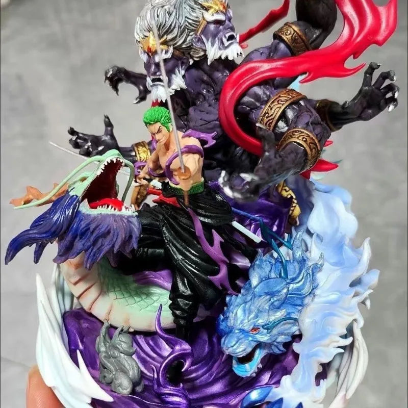 23cm Anime One Piece King Yamato Roronoa Zoro Straw Hat Pirates Model Statue Ornaments Trendy Toys Figures Holiday Gifts