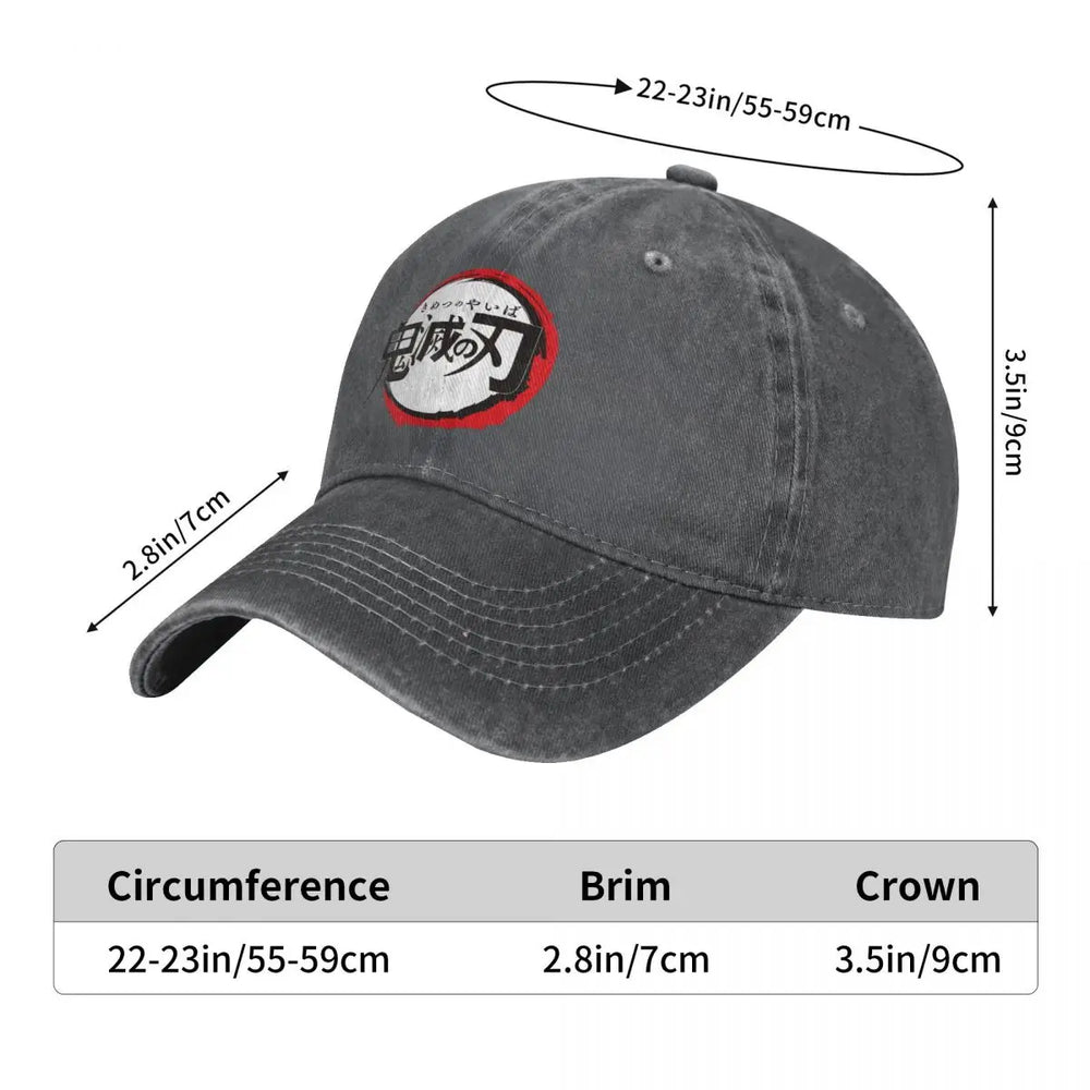 Demon Slayer Distressed Snapback Cap — Adjustable 4