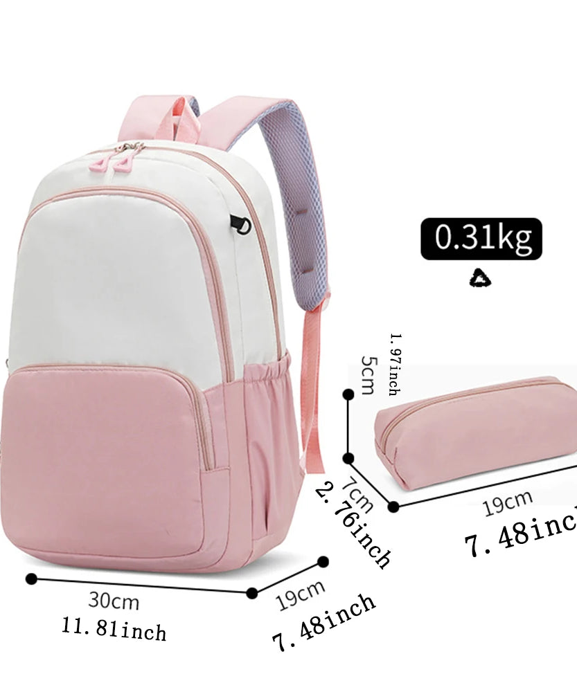 One Piece Luffy Zoro Backpack Kits Boy Student Usopp Chopper Anime Knapsack with Pencilcase Rucksack High-capacity Schoolbag