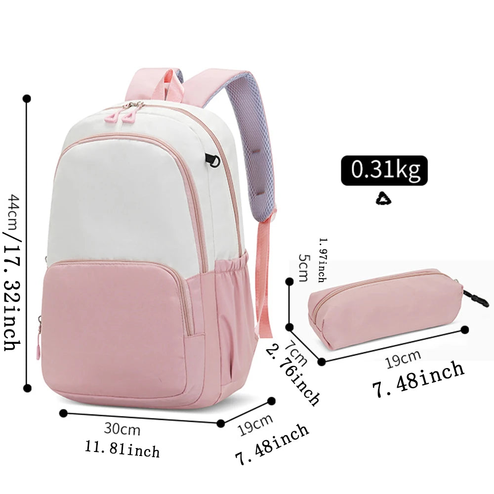 One Piece Luffy Zoro Backpack Kits Boy Student Usopp Chopper Anime Knapsack with Pencilcase Rucksack High-capacity Schoolbag