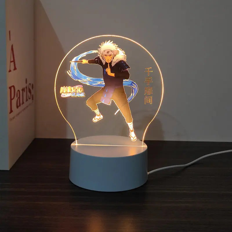 New Animation Naruto anime peripheral light-up stand night light Naruto Sasuke Uchiha Itachi Gaara Kakashi Tsunade holiday gift