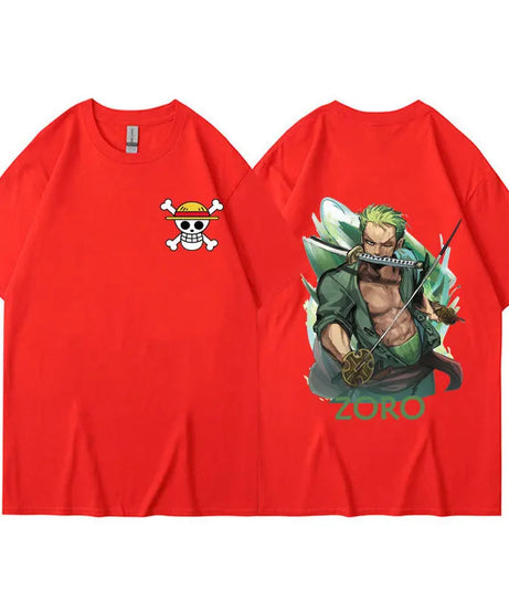 Anime ONE PIECE Sauron Printing Men's and Women's Loose Casual Short Sleeve One Piece Summer Couple T-Shirt Top Birthday