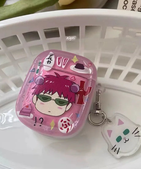 Anime Saiki Kusuo Creative Peripheral Apple Wireless Bluetooth Airpods Pro Generation 1 Headset Case Generation 2 Generation 3