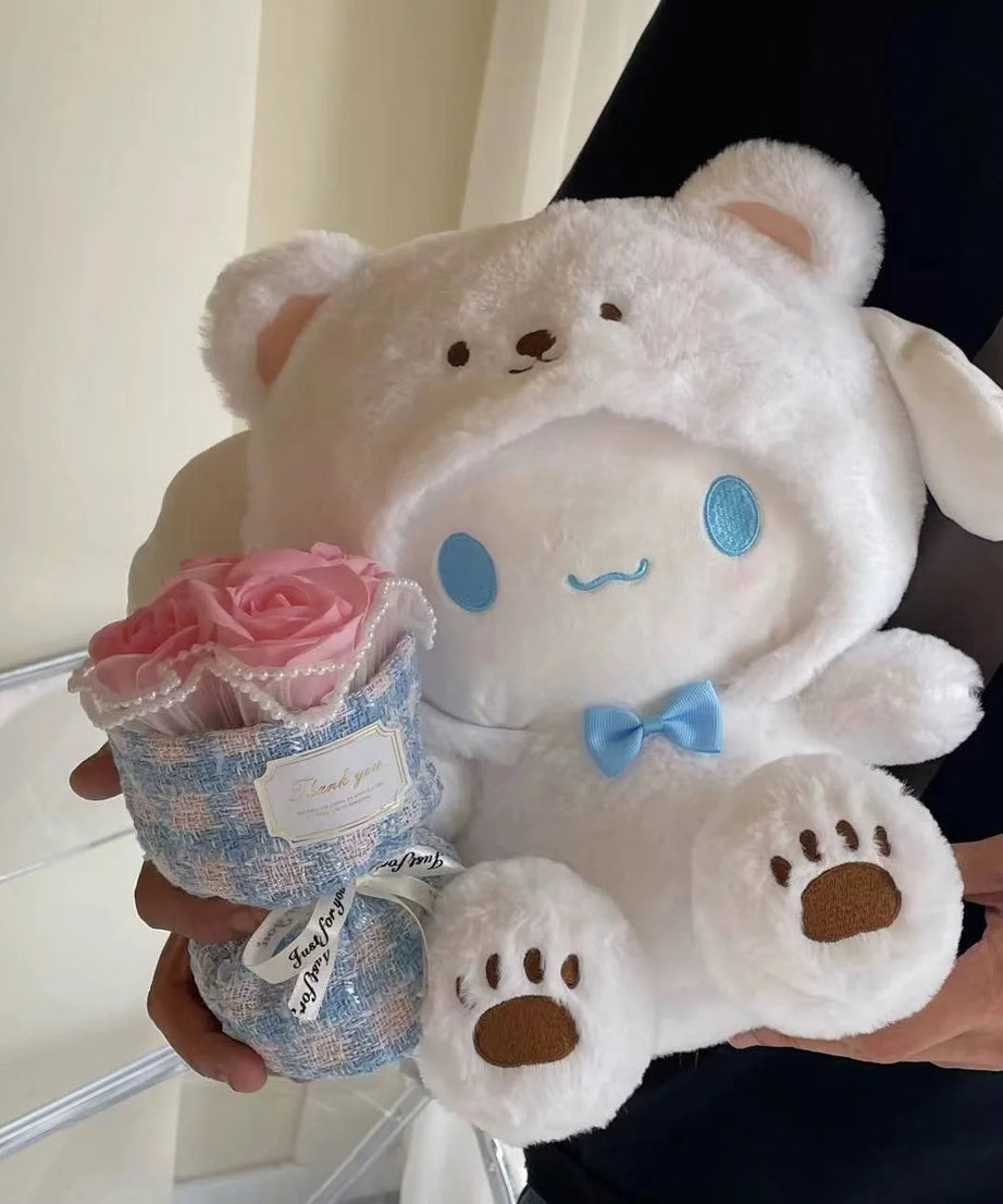 Sanrio 25Cm Anime Kuromid Toys Kawaii Mymelody Cinnamorol Plush Soft Stuffed Animals Doll Plushie Pillow Xmas