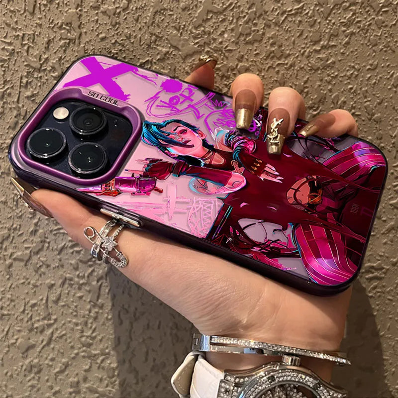 Anime Arcanes Graffiti J-Jinxs For iPhone 16 15 14 13 12 11 Pro Max XS Max 7 8 Plus Phone Case Shockproof Silicone Matte Cover