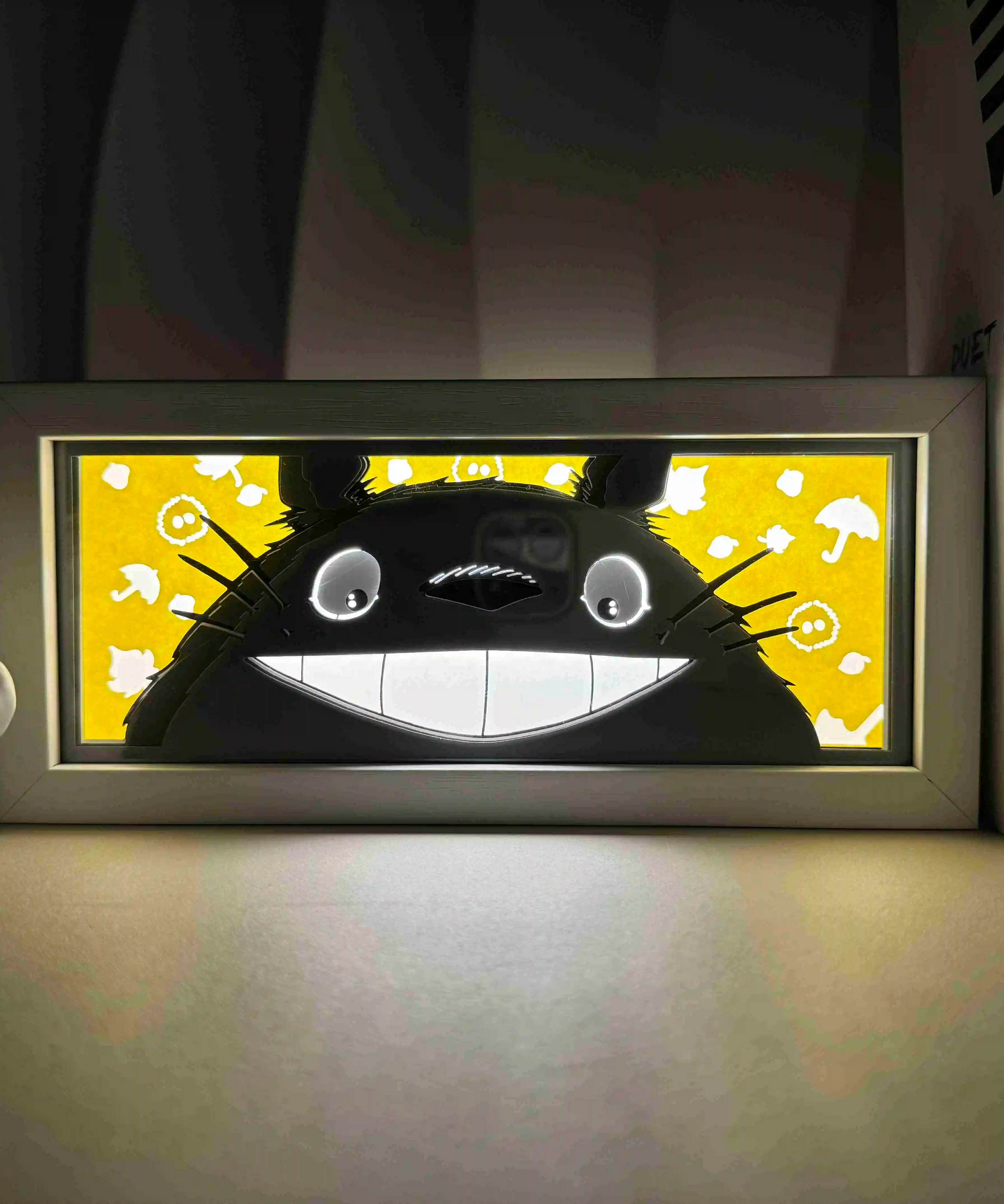 Anime  series paper-cut light room bedroom night light atmosphere light remote control colorful light box