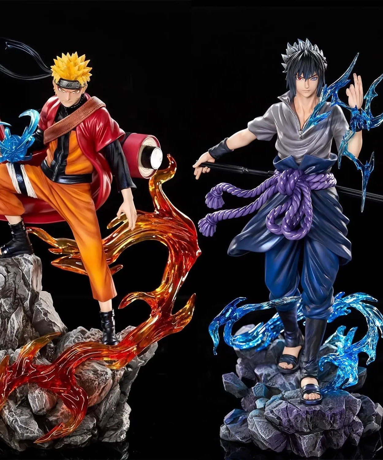 23cm Naruto Anime Figure Uzumaki Naruto Uchiha Sasuke Action Model Pvc Statue Desktop Ornament Collection Toys Gift