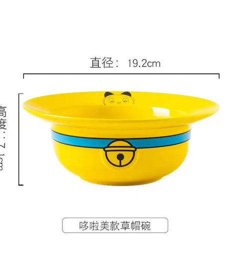 Doraemon x Straw Hat Ceramic Bowl – Cute Anime
