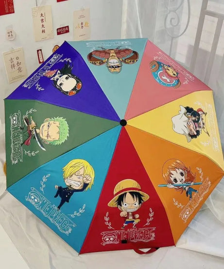 Monkey· D·Luffy Roronoa Zoro Cute Simple Cute Anime Peripheral Sunscreen Sun and Rain Dual Purpose Automatic Umbrella