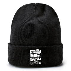 Spy x Family Knitted Beanie — Warm Rolled-Edge Hat