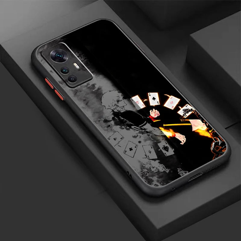 Blue Lock Frosted Anime Case – Cool Translucent Back Cover for Xiaomi Mi Series